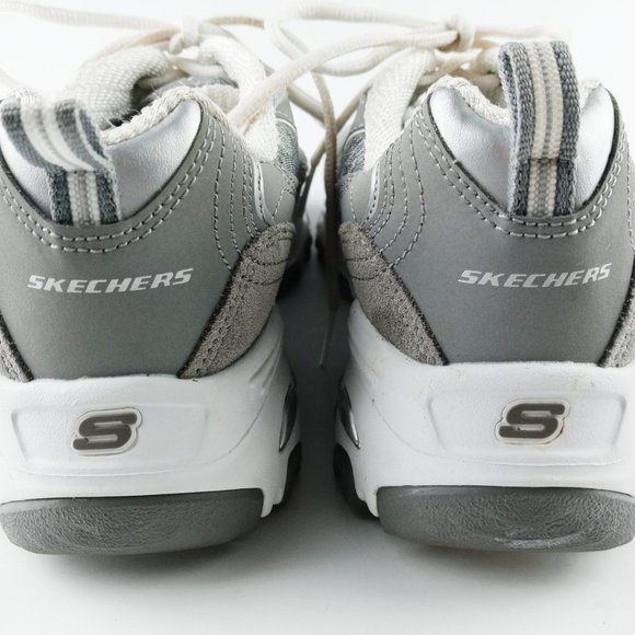 Skechers D'Lites Women's Size-7 Air-Cooled Memory Foam Gray Shoes 11936W - Picture 6 of 8